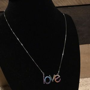 Silver love necklace